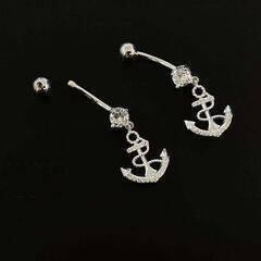 Belly Piercing Silver Sea ​​Anchor