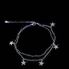 Anklet Stars Charm Silver