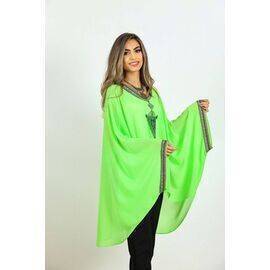 Aida Ghanem Designs - Traditional Shirt Design in a Neon Green Color