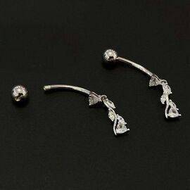 Belly Piercing Dangle Silver