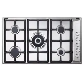 Elba Gas Hob Built-in 5 Burners 90 cm Stainless steel Cast Iron