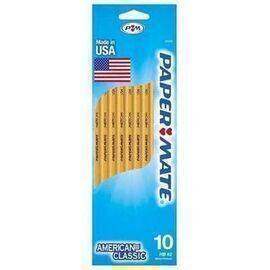 Paper Mate American Classic Woodcase Pencils HB #2 - Pack of 10