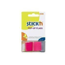 HOPAX -  Stick'n Pop-Up Flags Solid Colors - Neon Pink 45 x 25 mm - Pack of 1