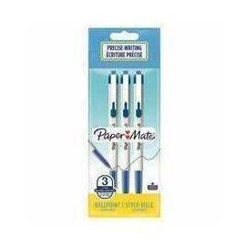 Paper Mate - Ballpoint Pen Retractable 0.7mm - Pack of 3 - Blue