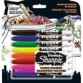 Sharpie -Tip Markers Set of 8  Fabric Ink Brush