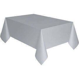 Unique - Party Table Cover Plastic 1.37m x 2.74m - Silver