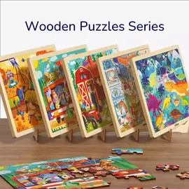 MIDEER - Puzzle Wooden Small Town Market