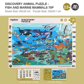 MIDEER - Puzzle Discovery Big Aniaml Or Small Animal Fish And Marine Mammals