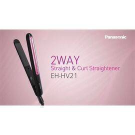 Panasonic - EH-HV21-K615 Hair Straightener, 230degrees, Photo-Ceramic Plates, Thailand