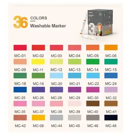 MIDEER - Marker Washable Small Tip 36 Colors