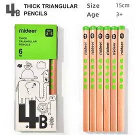 MIDEER - Pencils Thick Triangular 4B