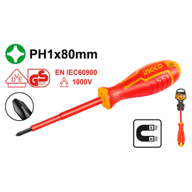 iNGCO -  Insulated Screwdriver ph180mm