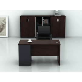 The Target JO - Office Desk WALNUT & GRAY 120x60x75H CM