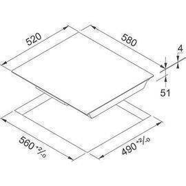 Franke - Induction Hob Black Glass 58X51Cm Induction Fh 604-1 4I T Pwl