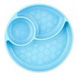 Chicco - Plate Silicone Divided Teal 12M+