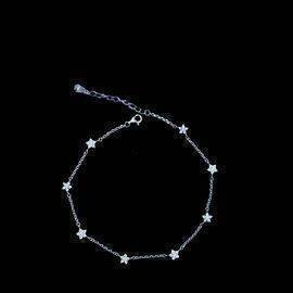 Anklet Stars Charm Silver