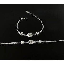 Bracelet Elegant Silver 925 Studded with Sparkling Zircon Stones