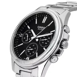 CASIO - Classic Multifunction Silver St.Steel Black Dial for Men