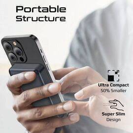 Promate LucidPack-10 15W Magnetic Power Bank with Transparent Design, 10000mAh