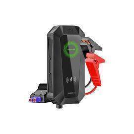 Promate HexaBolt-20 Jump Starter with 19200mAh Power Bank, Safety Hammer, LED Light, Smart Clamps and 10W Qi Wireless Charger