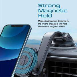 PROMATE - MagMount-XL Magnetic Car Phone Holder Premium 360-Degree Rotatable Dashboard with Anti-Slip Grip