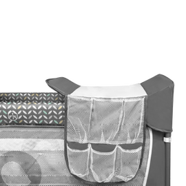 Lionelo - Baby crib Flower GREY SCANDI