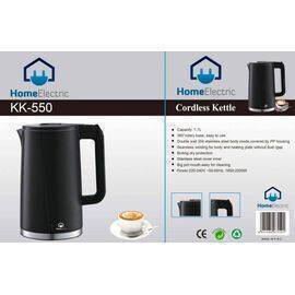 Home Electric - Kettle Plastic with Stainlees  1.7 L 2200W  