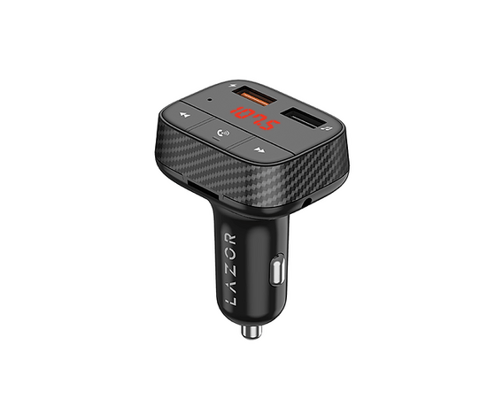 Lazor - Car Charger Voyager 18W Dual_Wireless Fm Transmitter