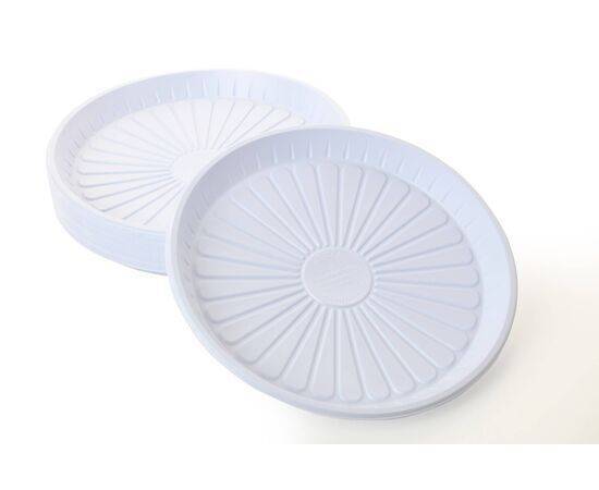 RZ - Plastic Plates Round White 26CM - 50 pieces