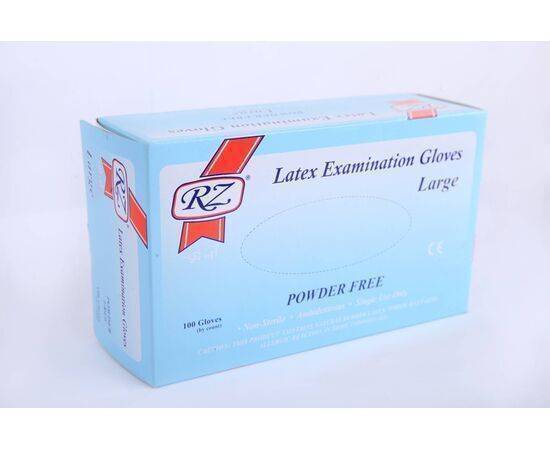 RZ - Latex Gloves - Light  Blue Box - Blue Glove - Powder Free - Small