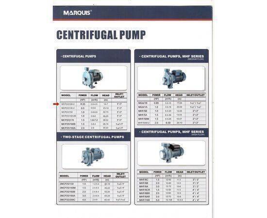 MARQUIS - Water Pump for Hot Water 0.3HP