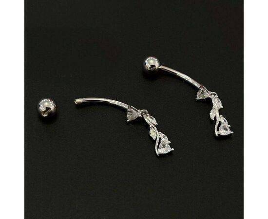 Belly Piercing Dangle Silver