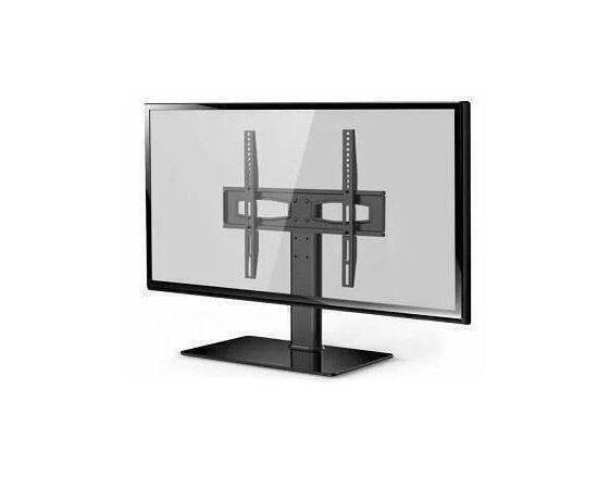 Floor TV Stand Black Up to 65". M/N:SH-3765Bقاعدة شاشةأرضية ثابتة تحمل لغاية 65 انش