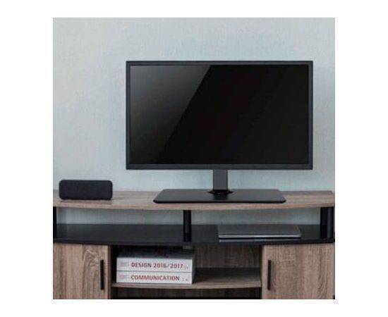 Floor TV Stand Black Up to 65". M/N:SH-3765Bقاعدة شاشةأرضية ثابتة تحمل لغاية 65 انش