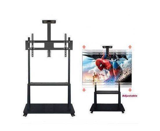 TV Trolly Stand Display Up to 65". M/N:1500 قاعدة شاشة متحركة بعجلات تحمل لغاية 65 انش