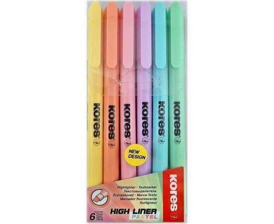 Kores - Highlighter High Liner Narrow Pastel - Set of 6