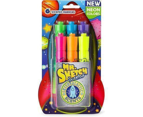 MR.SKETCH - Coloring Markers - Set of 6  Neon - Scented