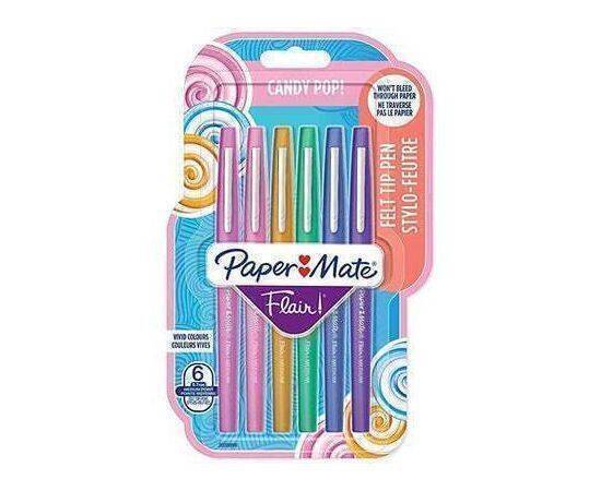 Paper Mate - Pen Set Flair - Set of 6 Candy Pop! Colors