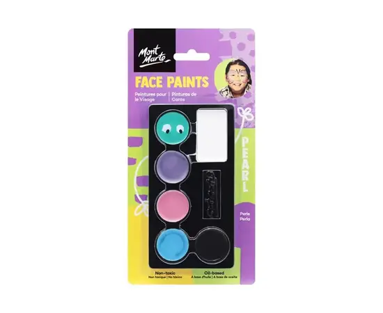 Mont Marte - Kids Face Painting Set -Set of 6 Pearl colors