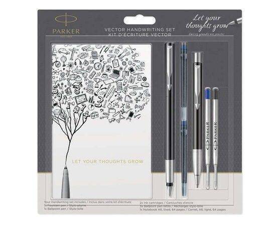 Parker Vector - Ballpoint Pen and Fountain Handwriting Set - Black