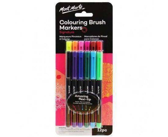 Mont Marte - Coloring Brush Markers Set - 12