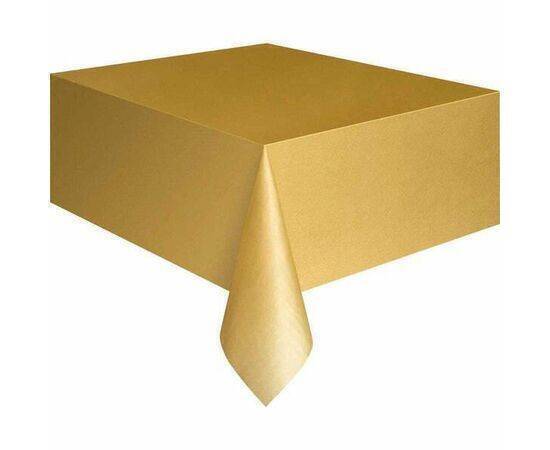 Unique - Party Table Cover Plastic 1.37m x 2.74m - Gold