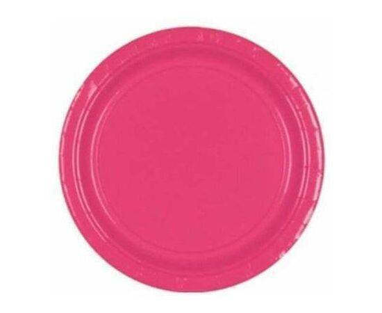 Unique - Plates Round  17.4cm Diam. - 8 pcs - Hot Pink