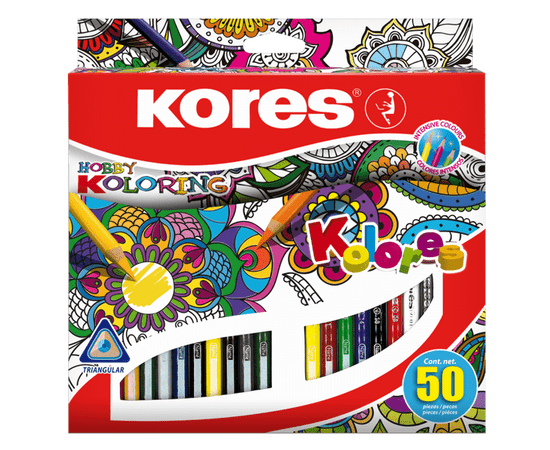 kores - Mandala Coloring Pencils - Set of 50 colors