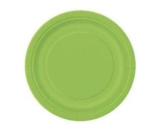 Unique - Plates Round  17.4cm Diam. - 8 pcs - Lime Green