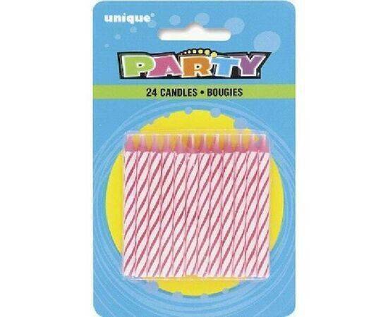 Unique  - Candles Classic Pink - Pack of 24