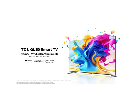 TCL 50C645 QLED Smart TV 120Hz Game Accelerator