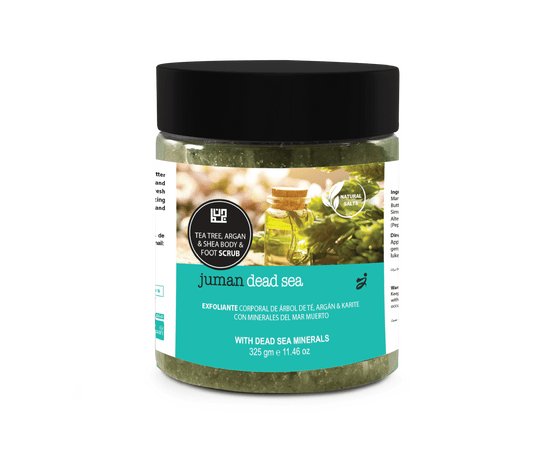 Juman Dead Sea - Shea Body Argan And Foot Scrub Tea Tree With Dead Sea Minerals