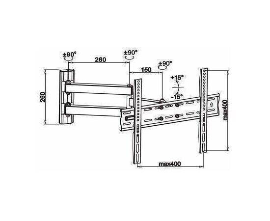 Swivel TV wall mount Up to 55"