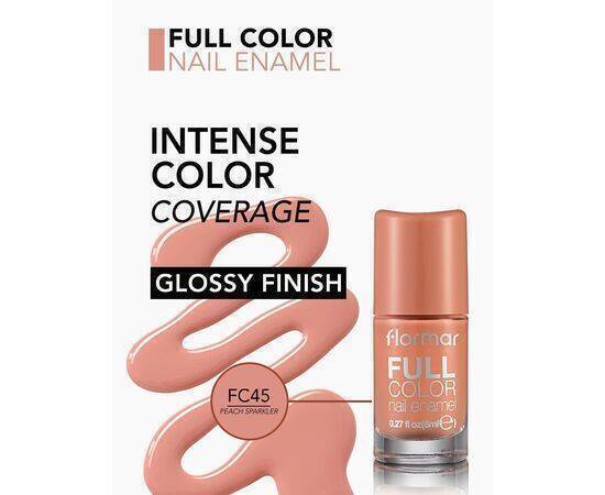 Flormar -  Full Color Nail Enamel Peach Sparkler45 